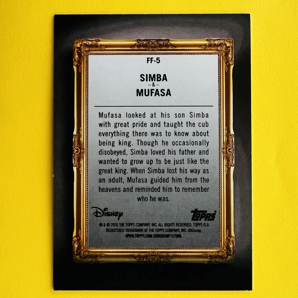 2026 Topps Disney NEON Simba & Mufasa FF-5 Family‎ First Insert